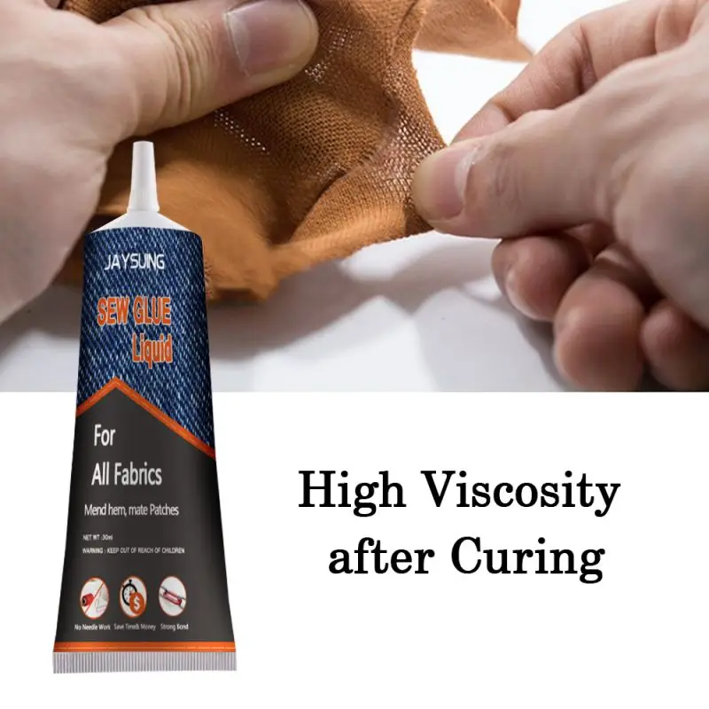 

30ml Clean Up Secure Stitch Liquid Sewing Solution Kit No Sew Glue Fast Tack No Sew Kitchen Cleaner Bonding Glue Repair Clothe
