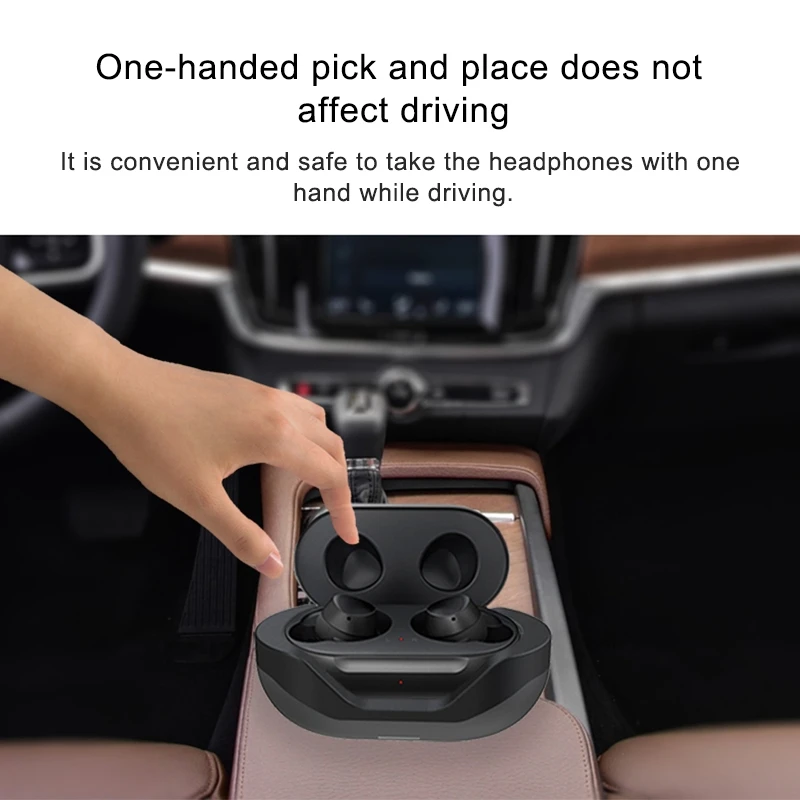 D19 QI Stickable Bluetooth Earphone Holder Car Wireless Charger for Samsung Galaxy Buds