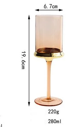 Японский стиль шампанского золотого стекла вина пивного стекла ежедневно бокал для шампанского Кубок сока чашки бытовой - Цвет: B