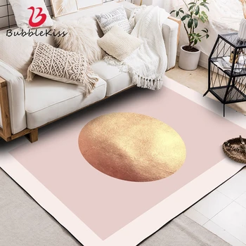 

Bubble Kiss 2020 New Pink Rugs Nordic Style Home Carpets Non-Slip Golden Egg Pattern Living Room Decoration Area Rug Bedside Rug
