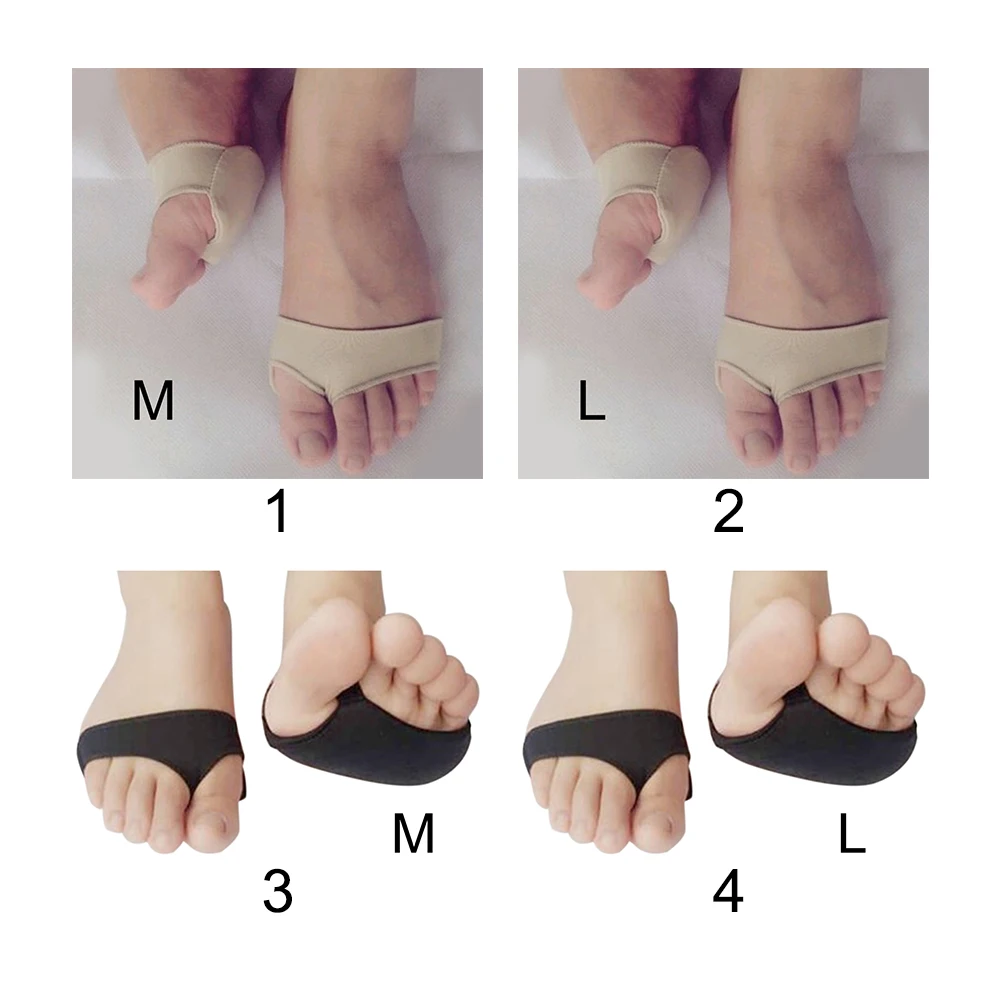 2 Holes Forefoot Pad Orthopedic Protection Anti Slip Pain Relief High Heels Toes Inserts Thicken Thumb Separator Socks Cushion