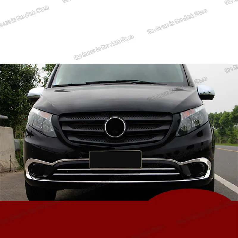 Lsrtw2017 блестящие серебряные abs автомобильные передние бамперы для mercedes benz vito 2015 2016