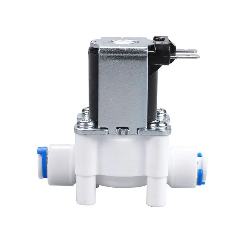 Пластиковый электромагнитный клапан 220V 1/" шланг трубы быстрое соединение очиститель воды питьевой фонтан переключатель регулятора давления