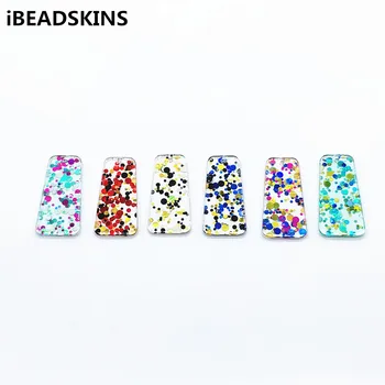 

New arrival!37x19mm100pcs Built-in sequins Trapezoid charm for Jewelry Findings/Earrings DIY parts,Jewelry Findings & Components