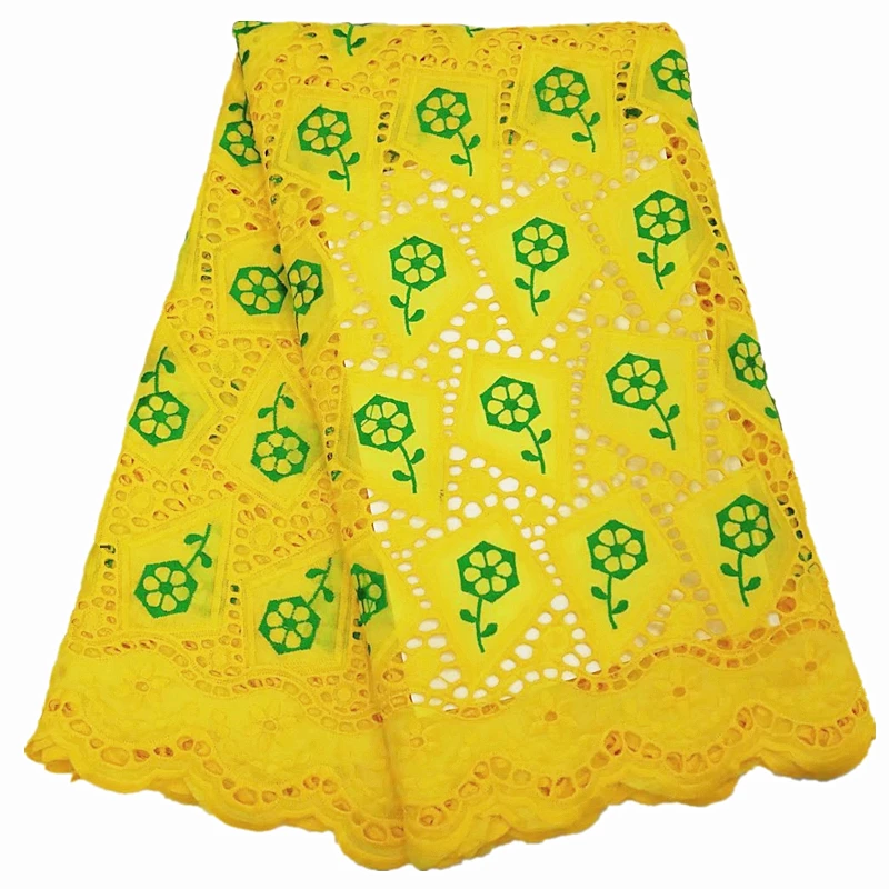 Хлопок швейцарская вуаль кружевная ткань высокого качества Африканское сухое кружево нигерийская кружевная ткань для женского платья