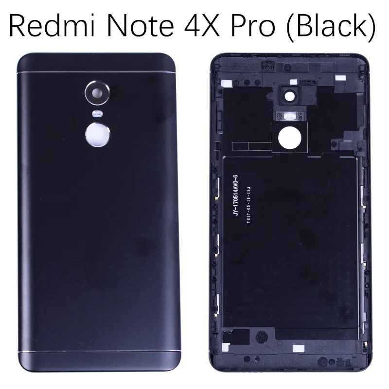 Задний корпус для Xiaomi Redmi Note 4x задняя крышка Батарейная дверь для Redmi Note 4x Запасные части - Цвет: Note 4X Pro Black