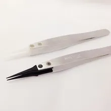 MSA12.714 MSA12.724 Пинцет черный углеродное волокно жесткий белый мягкий острый головкой для ремонта часов инструменты