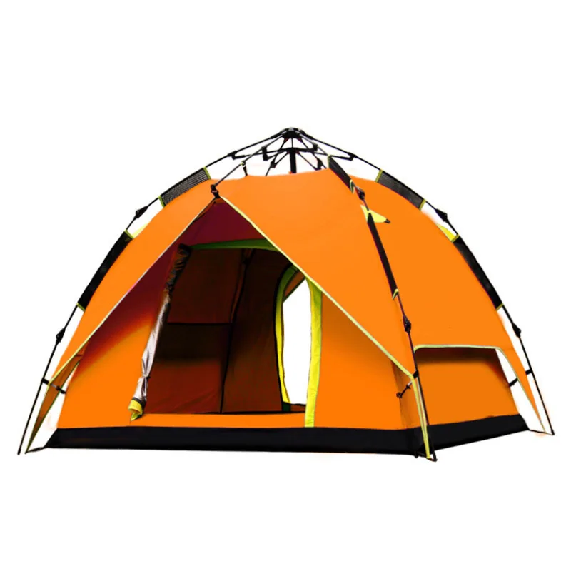 

Ziyouzhizhouluotuo Double Layer 3-4 People Camping Water Resistant Hydraulic Fully Automatic Tent
