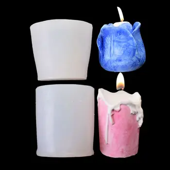 

2Pcs 3D Tulip Candle Mold Silicone Mold Handmade Resin Molds Plaster Wax Aromatherapy Plaster Candle 3D Silicone Mould