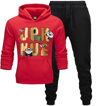 

Men Hoodies Panda Print TrackSuit Sport Jacket Fall Spring Suit Set Trousers Pants Jogging Outfits