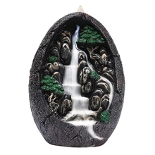 

Mountain Backflow Incense Burner Creative Resin Flow Water Censer Holder