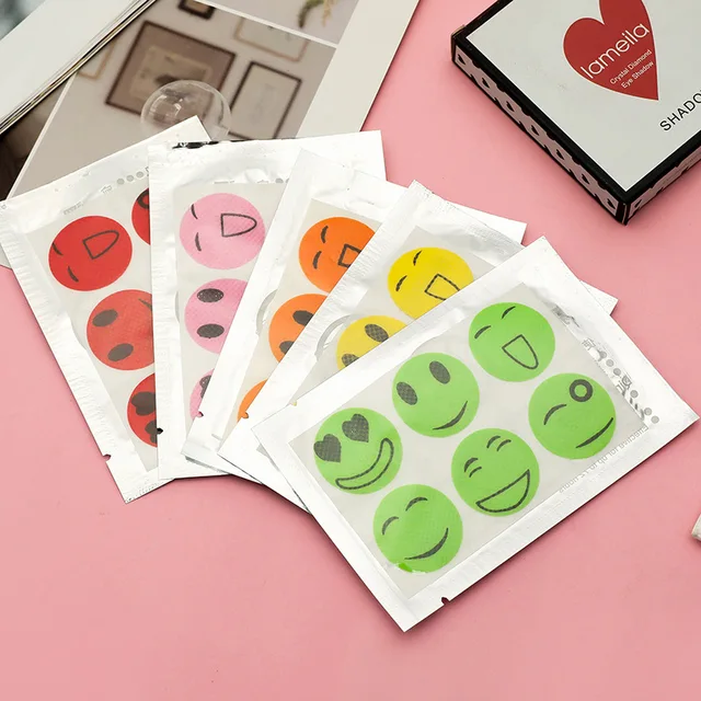 60Db Smiley Mosquito Riellent Patches Matricák Nem Toxikus Tiszta Illóolaj Kemping Utazási Gyermekek Felnőtt Riasztó Matrica