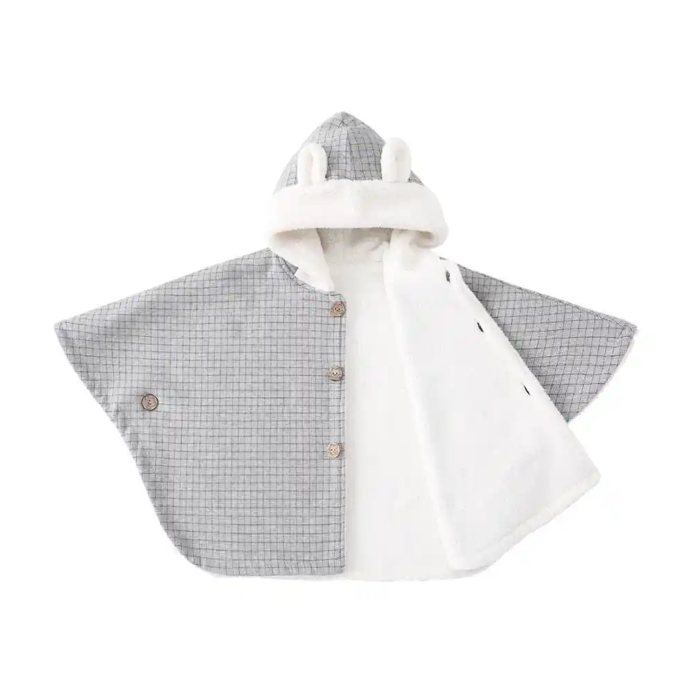 Pureborn Kids Kinderen Bovenkleding Jacket Hooded Fleece Gevoerd Baby Jas Klassieke Plaid Baby Autostoel Poncho Mantel Winter Kleding Wol En Mengsels Aliexpress