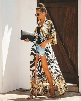 

Sexy Beach Cover Up Print Beach Women Bikini Cover-ups Beachwear Female Swimsuit Cover Up Dress Swimwear Beach Tunic