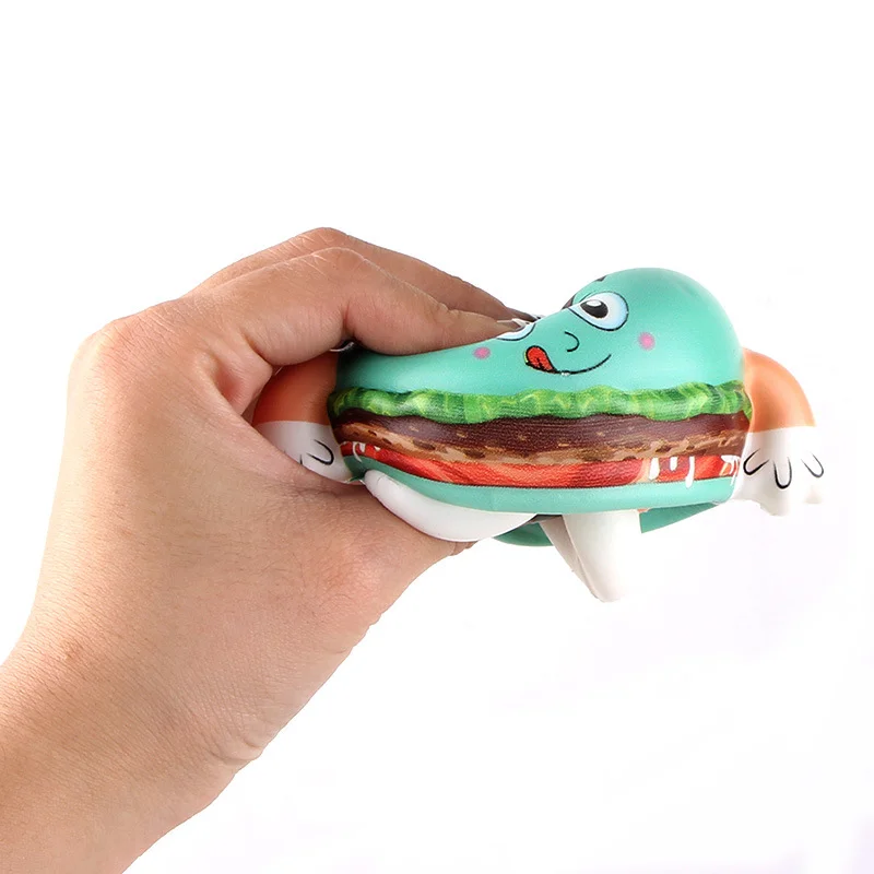 VLAMPO 1 шт. Kawaii Burger Simulation Squishy медленно поднимающаяся мягкая декомпрессионная игрушка для снятия стресса Забавный подарок для маленького ребенка игрушка