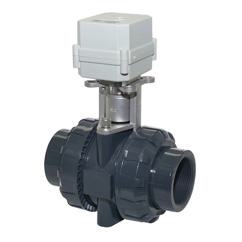 BSP/NPT 1/2 ''-2'' ПВХ моторизованный шаровой кран AC/DC 110-230V электрический шаровой кран CR3-05, 2-ходовой