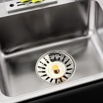 

1PC Stainless Steel Kitchen Sink Stopper Plug For Bath Drain Drainer Sink Cover Basin Sinkhole Rubber Strainer Water P6K3