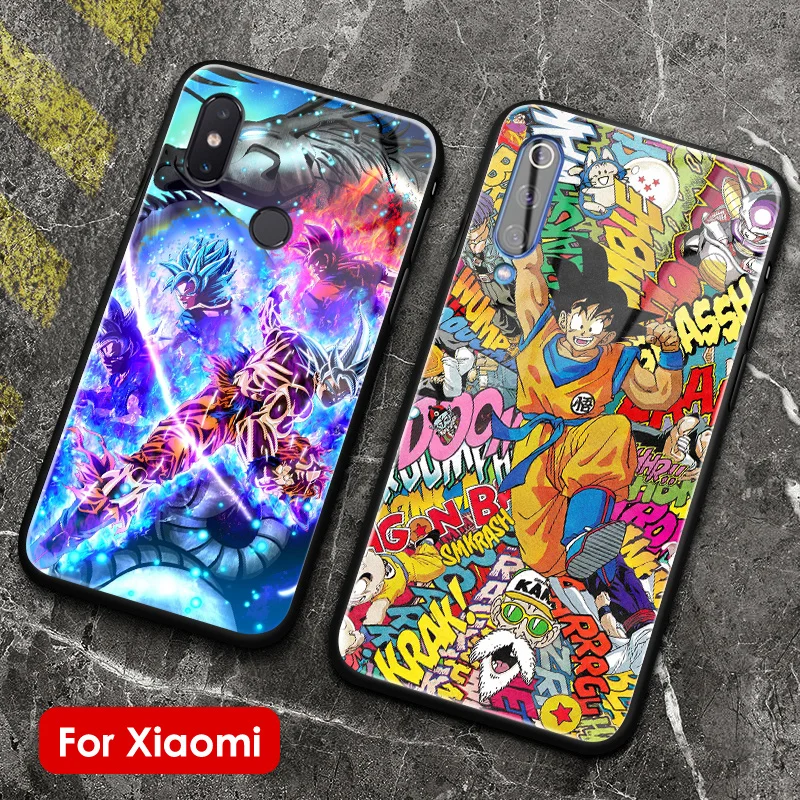 Dragon ball Z Character DBS Goku мягкий силиконовый стеклянный чехол для телефона для Xiaomi mi 6 8 9 SE mi x 2 2s 3 redmi note 5 6 7 8 pro