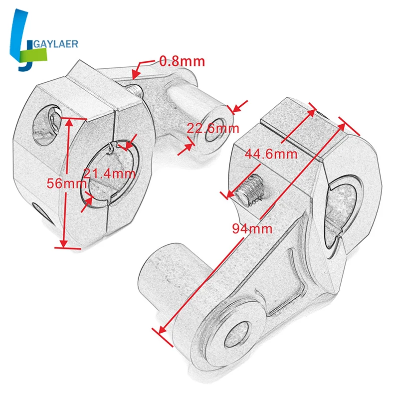 Мотоцикл 7/" 22 мм 28 мм руль стояки бар зажим Крепление стояк для BMW Yamaha Honda Suzuki Kawasaki Мотокросс ATV