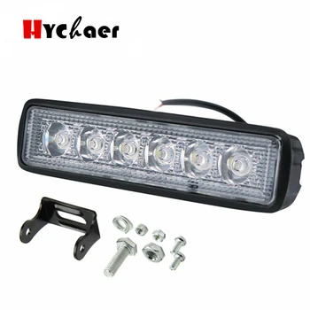 

2Pcs 18W LED auto Light Flood Beam Spotlight Truck Light For Jeep headlight Offroad 4x4 ATV SUV UAZ for Car Fog light bar lamp