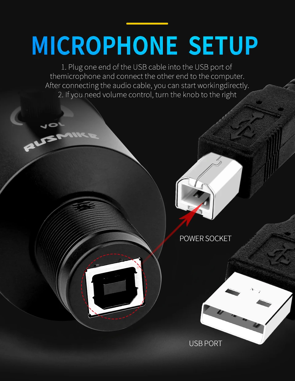 Металлический USB конденсаторный записывающий микрофон для ноутбука MAC или Windows Cardioid Studio записывающий вокал