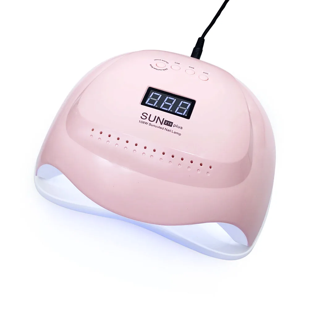 pink SUNZ19Plus лампа для ногтей 72 Вт высокой мощности Сушилка для ногтей 36 шт. светодиодный аппарат для маникюра с бусинами для отверждения всех типов клея для ногтей двойной светильник - Цвет: pink