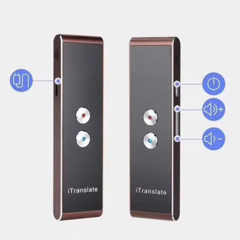 Portable T8 Smart Voice Speech Translator Two-Way Real Time 30 Multi-Language Translation For Learning Travelling Business Meet