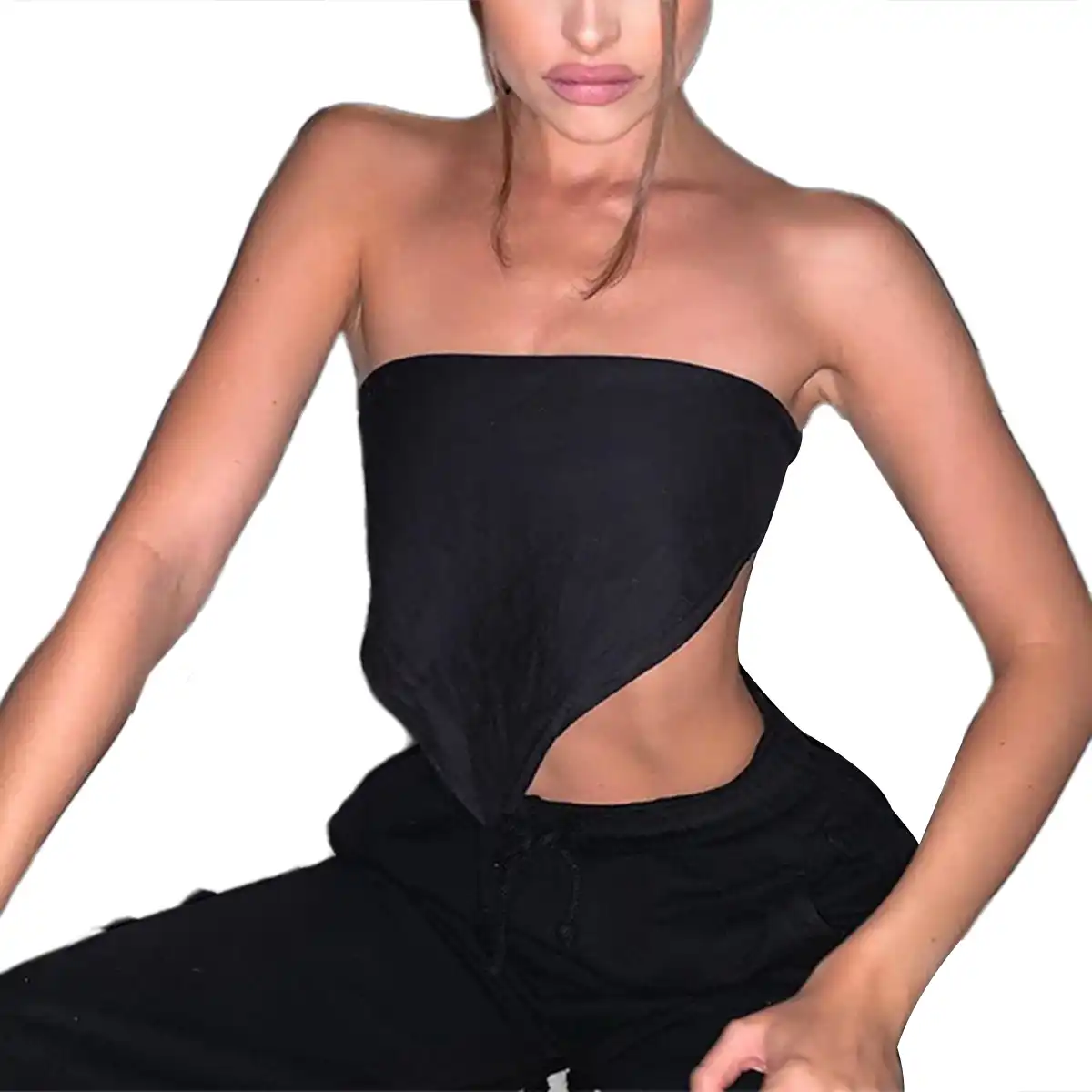 crop top ladies dress