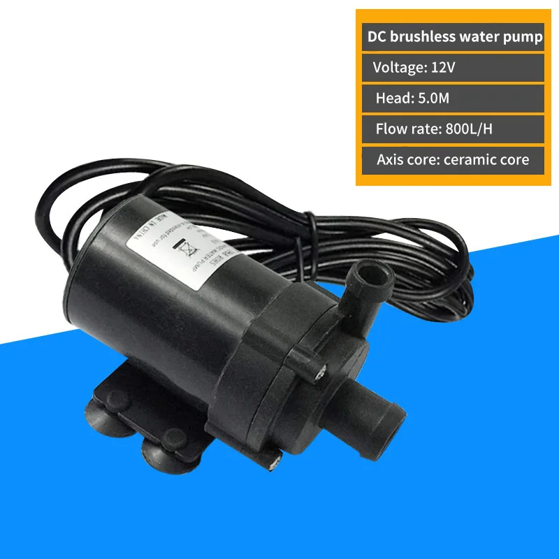 12V 24V насос для ванны, водяное охлаждение компьютера насос, насос высокого давления, DC безщеточный Водяной насос, насос на солнечных батареях - Напряжение: 12V