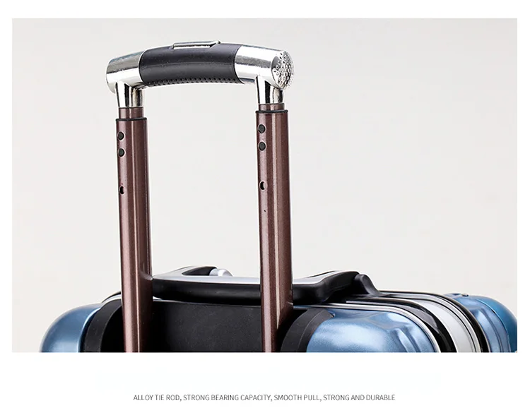 2019 Новый 20,24 дюймов большой емкости багаж немой Кастер посадка три пароль ящик для хранения алюминиевая рама корпус чемодана из пластика
