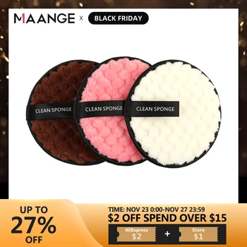 

1/3pcs Microfiber Cloth Pads Facial Makeup Remover Puff Cotton Double layer Face Cleansing Towel Reusable Nail Art Cleaning Wipe