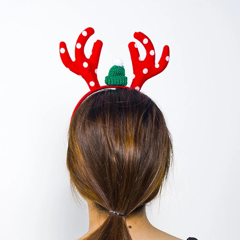 Рождественские повязки на голову с оленьими рогами, елкой, шляпой, повязкой на голову, обруч для волос, для детей, взрослых, вечерние, праздничные головные уборы, украшение, рождественский подарок