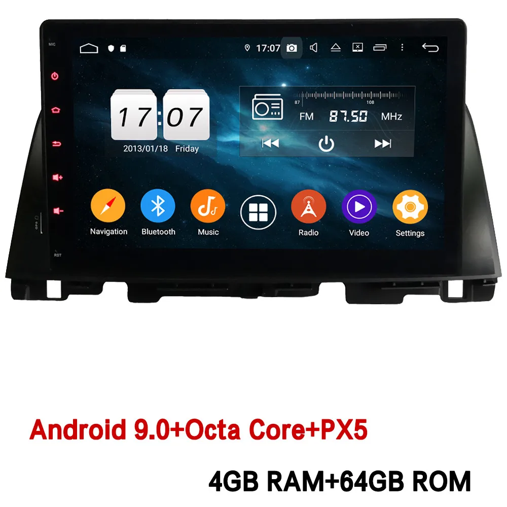 Klyde 10," ips 4G wifi Android 9 Восьмиядерный 4 Гб ОЗУ 64 Гб ПЗУ DSP BT автомобильный DVD мультимедийный плеер стерео для Kia K5 Optima - Цвет: 4GB RAM x 64GB ROM