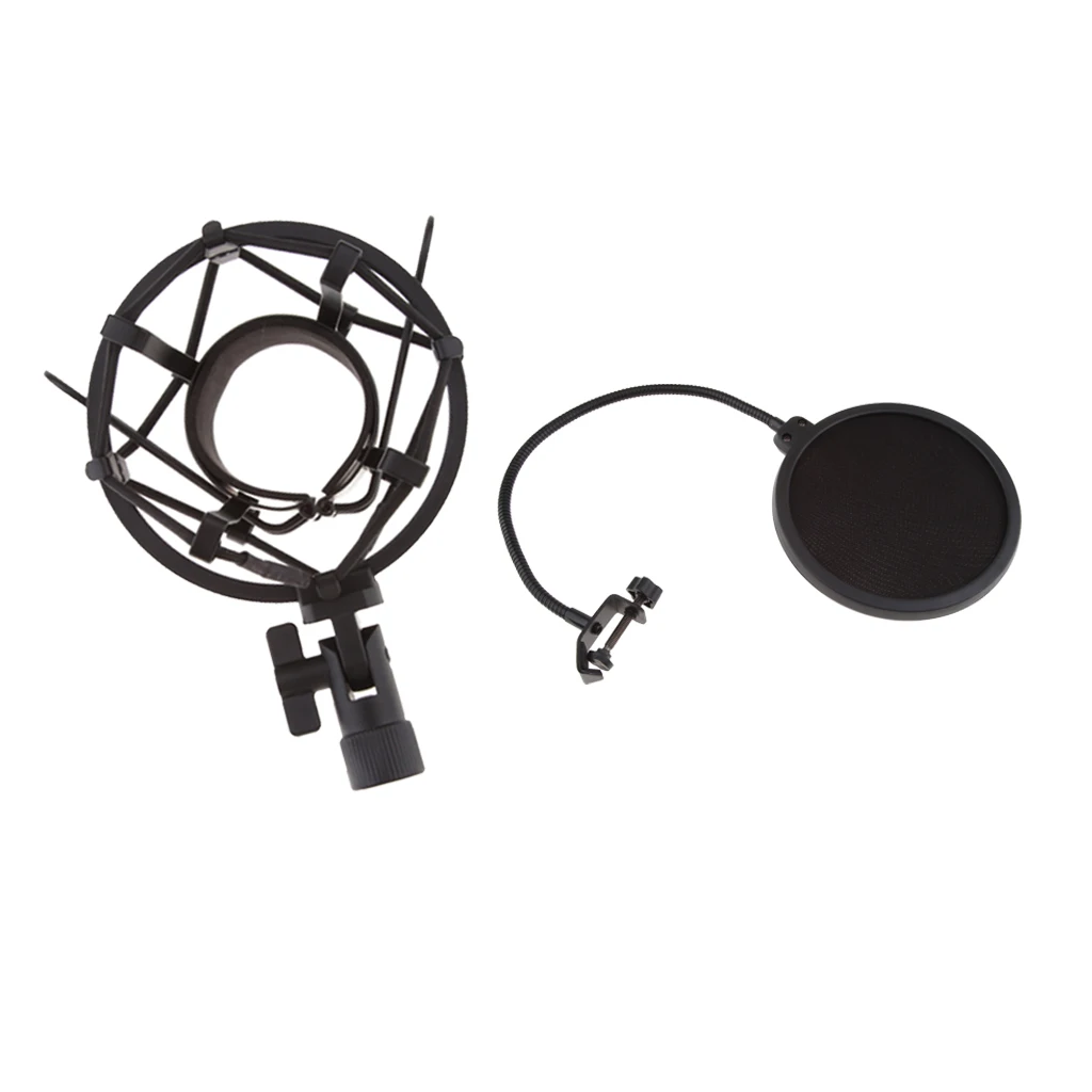 Нержавеющая сталь Mic Shock Mount держатель для 45 мм-50 мм Диаметр+ MicTripod Net