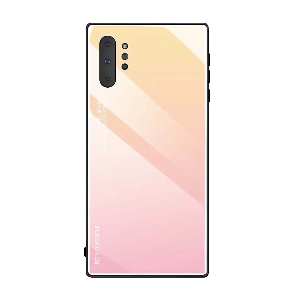 Чехол из закаленного стекла для samsung Galaxy Note 10 Pro Gradient, задняя крышка для телефона