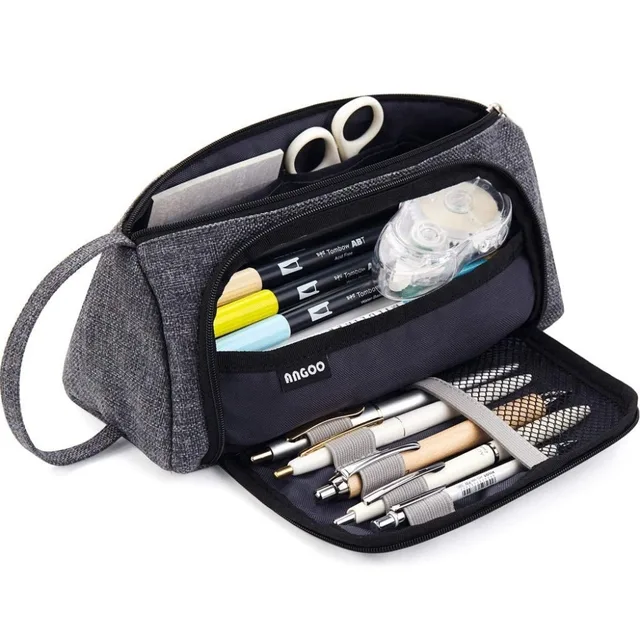 Wholesale Angoo Special Grid Stationery Pencil Case Multi Slot Plaid  Storage Bag For Stationery, Cosmetics, And Students Big Pouch Organizer  A6443 HKD230901 From Flying_king18, $8.87