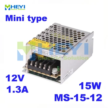 

Mini power supply MS-15-12 with single switching output 12V 1.3A Micro power supply