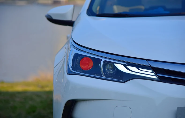 Светодиодные ленты фары для Toyota Corolla Altis 2017 2019 DRL HID Биксеноновые прожекторы|Фара