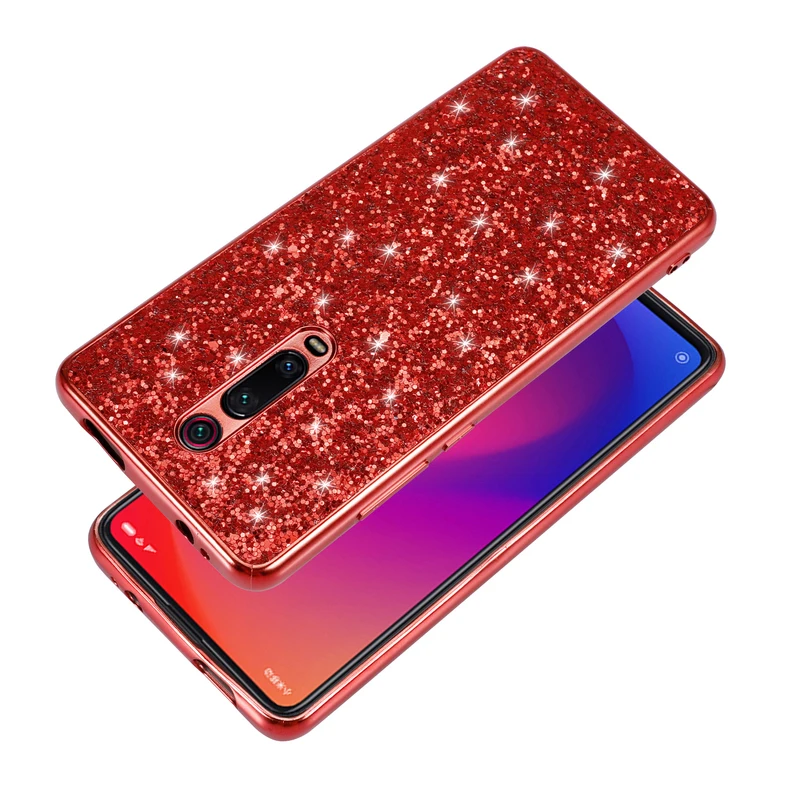

Case For XiaoMi RedMi K20 Pro Glitter Fashion Diamond Back Cover For RedMi K20 K20 Pro 9T 9T Pro Soft TPU Shockproof Cases