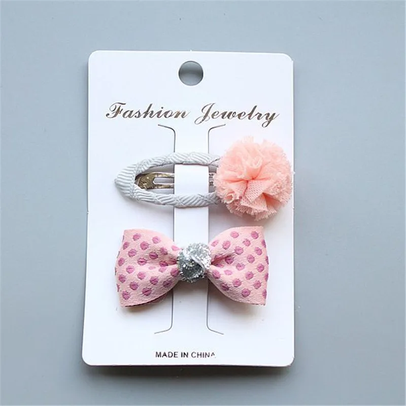 set 5 10 компл./лот маленький Новое Детское разноцветное платье для девочек резинка для волос, комплект с бантом милые розового цвета с рисунком в капельку, помпон бантом на каждый день на открытом воздухе заколка детская шпилька - Цвет: set 5