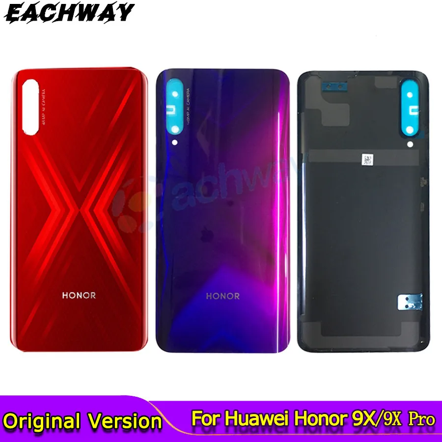 Заднее стекло для Huawei Honor 9X 8x Крышка батарейного отсека Задняя панель Pro корпус