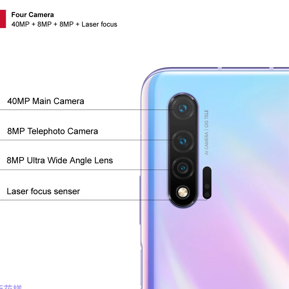 Huawei NOVA 6 5G Смартфон NFC 8 Гб 128 ГБ 40 Вт Супер зарядка Kirin 990 40MP камера мобильный телефон Google Play 4200 мАч 6,57 дюймов
