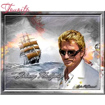 

TOUOILP square&round Johnny Hallyday diamond embroidery diamond painting Cross Stitch Rhinestone mosaic home decoration gift