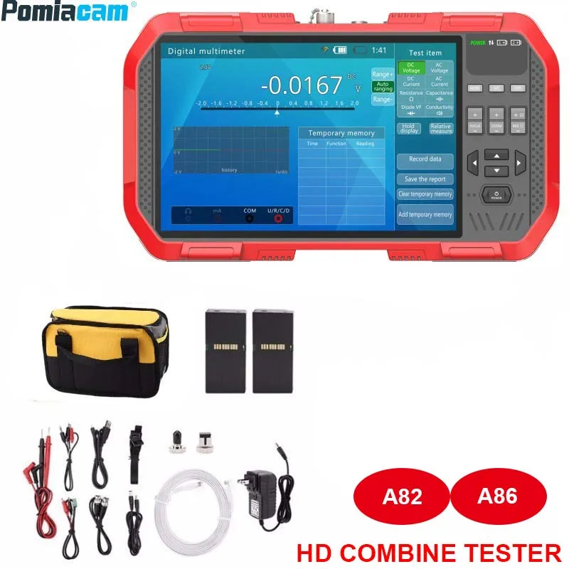 A86 A82 5 в 1 H.265 4K HD 7 &quotIP CCTV Тест монитор er AHD CVI TVI CVBS камера тестирование 8MP ONVIF HDMI вход