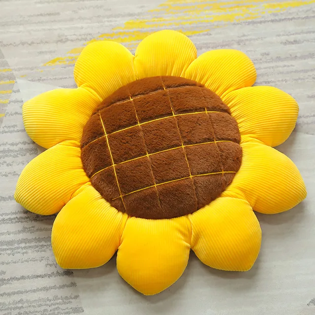 37~76cm INS Daisy Sunflower Sakura Stuffed Plush Plants Flowers Pillow Ultra Soft Seat Cushion Throw Pillows For Sofa Car Chair