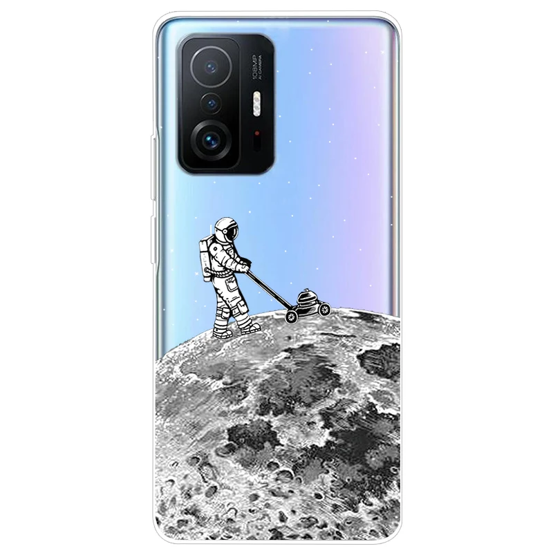 Soft TPU Silicone Clear Cartoon Case for Xiaomi 11T Pro - Transparent Protective Phone Cover
