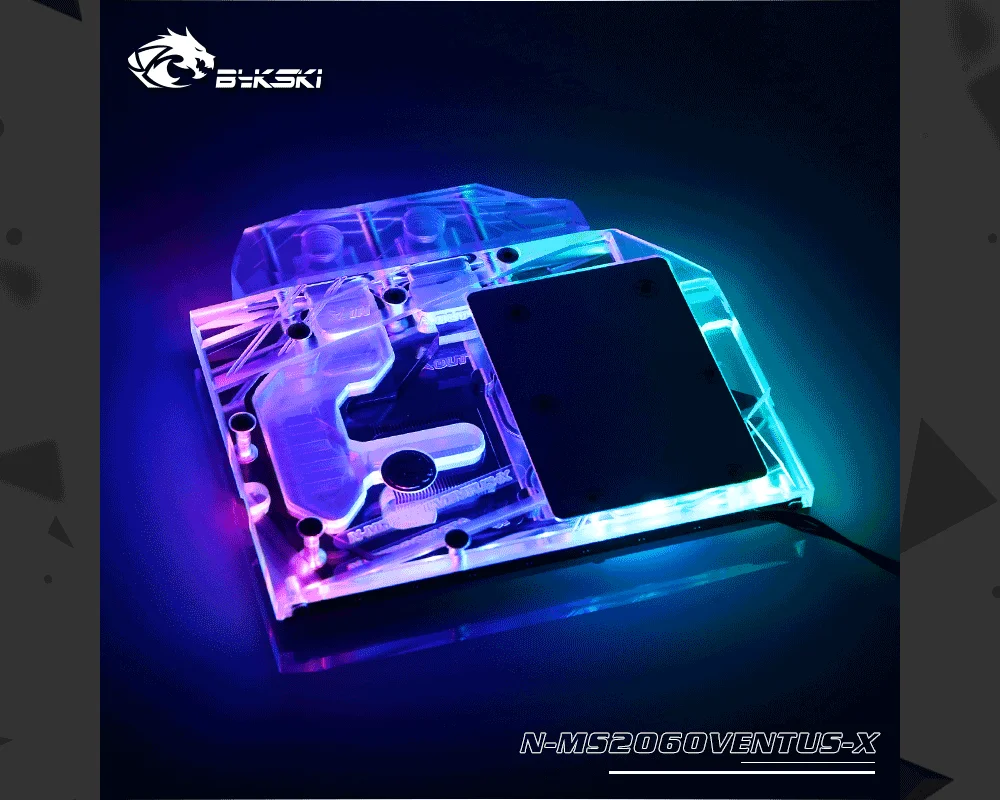 Bykski N-MS2060VENTUS-X, Full Cover Graphics Card Water Cooling Block, For MSI RTX2060 Ventus XS  