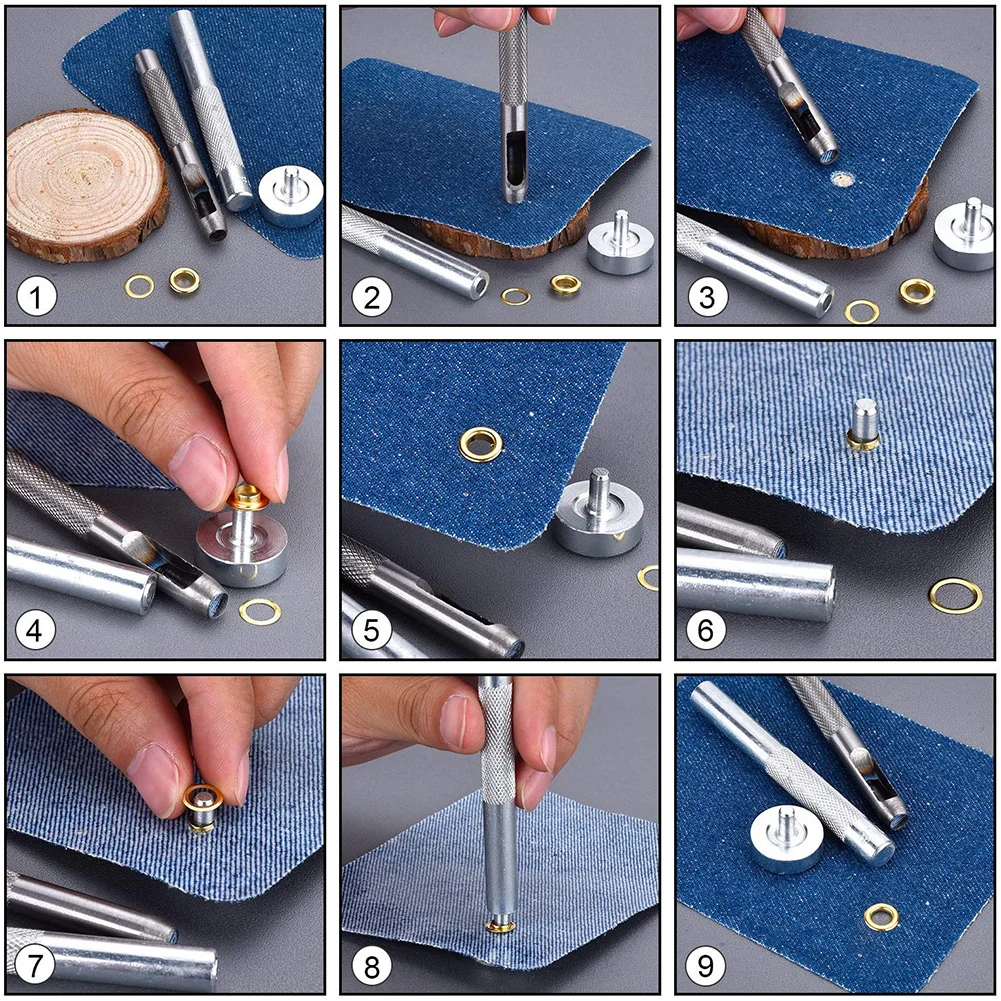 6 мм портативный удобный инструмент для украшения прочный комплект для втулки медный швейный инструмент для рукоделия ремонт многоцелевой дом