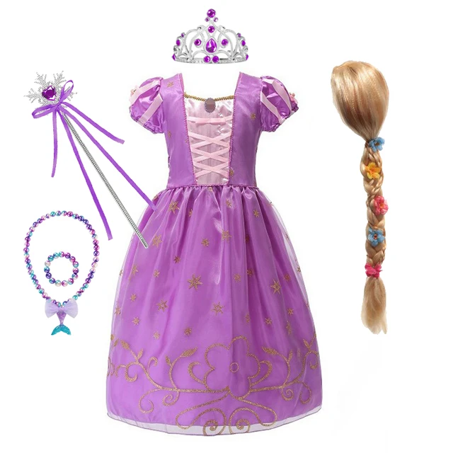 Costume da Cosplay di natale per bambina Rapunzel Princess Dress