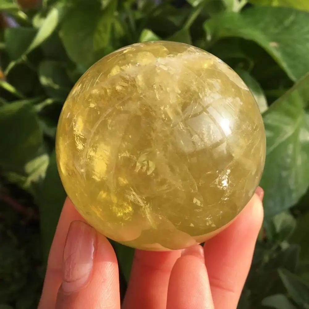 High Quality Natural Citrine Ball Healing Crystal Stone Sphere Magic Stone  For Healing